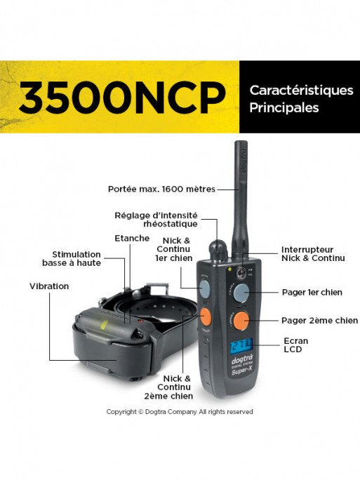 Pack de dressage  3500 NCP Dogtra