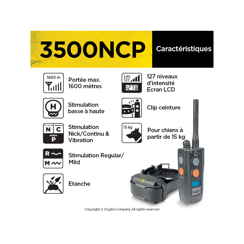 Pack de dressage  3500 NCP Dogtra