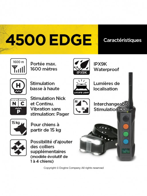 Pack de dressage 4502 Edge 2 chien Dogtra