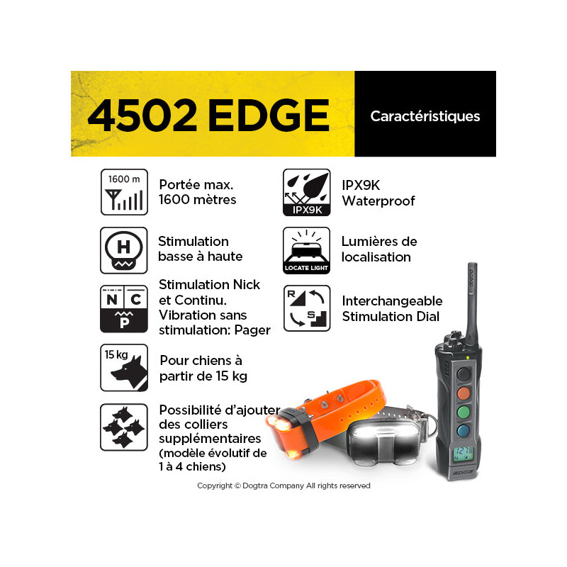 Pack de dressage 4502 Edge 2 chien Dogtra