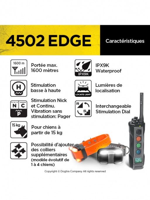 Pack de dressage 4502 Edge 2 chien Dogtra