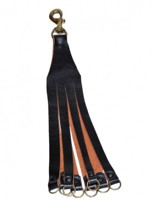 Porte oiseaux en cuir 8 brins Januel