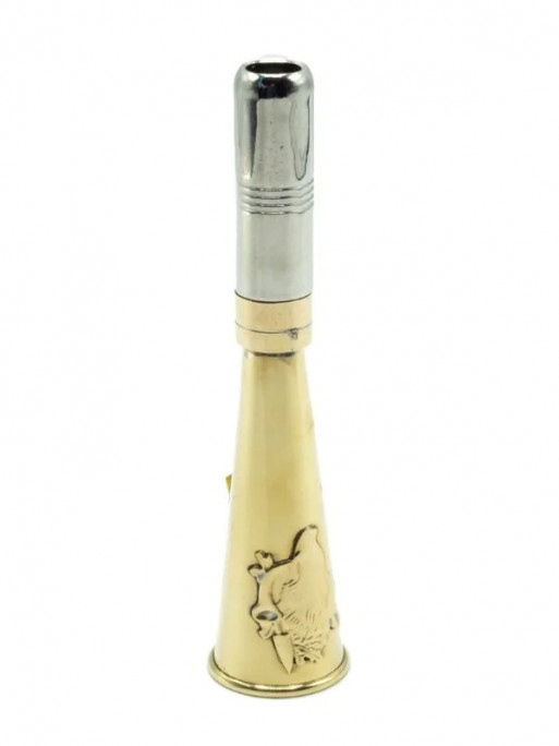 Corne d'appel laiton motif sanglier 12cm Januel