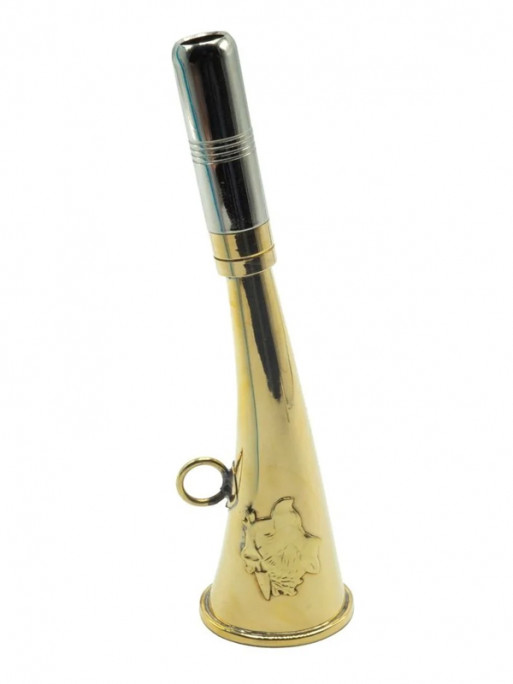Corne d'appel laiton motif sanglier 16cm Januel