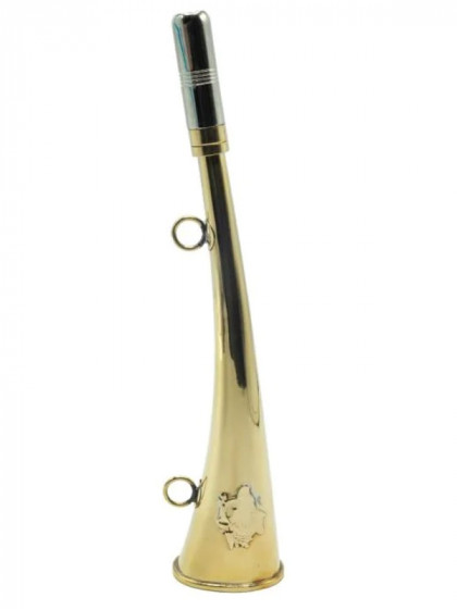 Corne d'appel laiton motif sanglier 25cm Januel