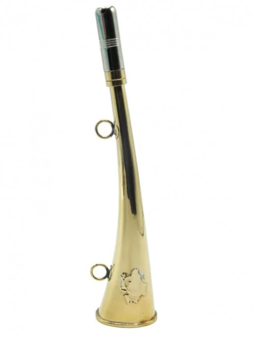 Corne d'appel laiton motif sanglier 25cm Januel