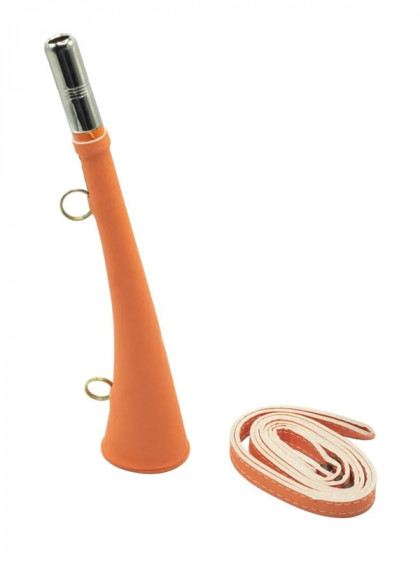 Corne plate fluo avec bretelle 25cm Januel