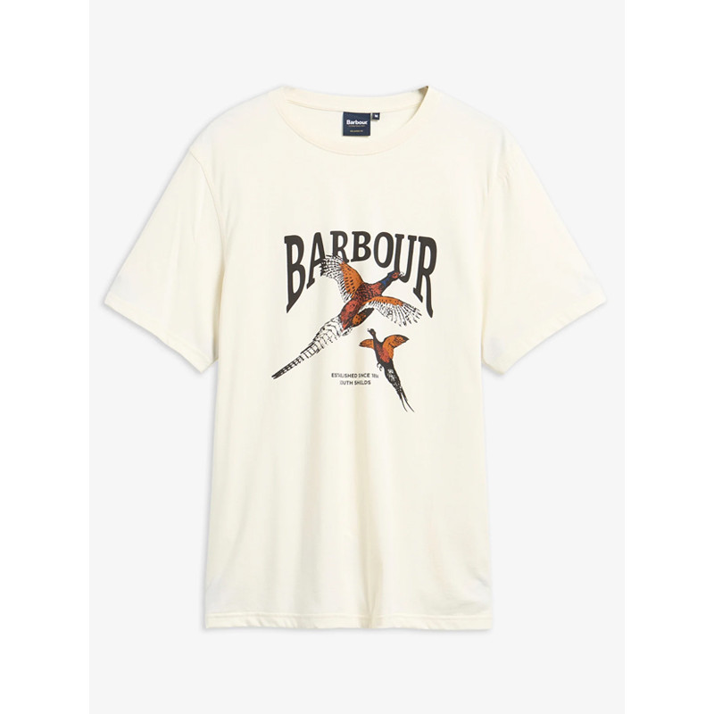 T-shirt Pheasant Graphic FW26 Barbour - Whisper White