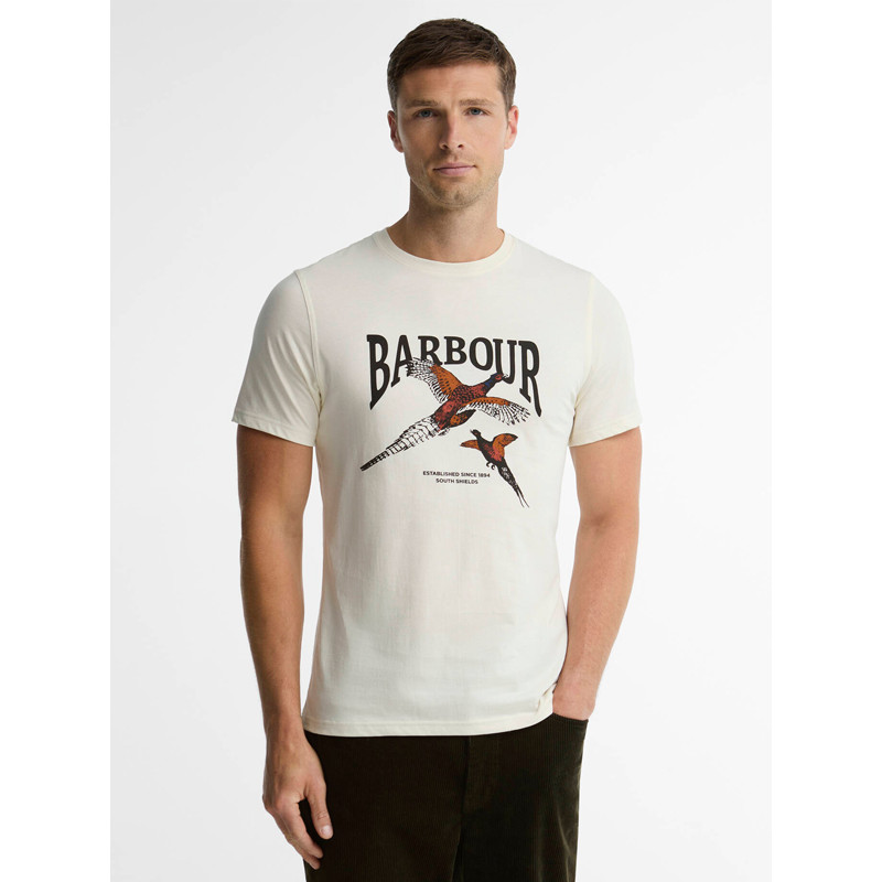 T-shirt Pheasant Graphic FW26 Barbour - Whisper White