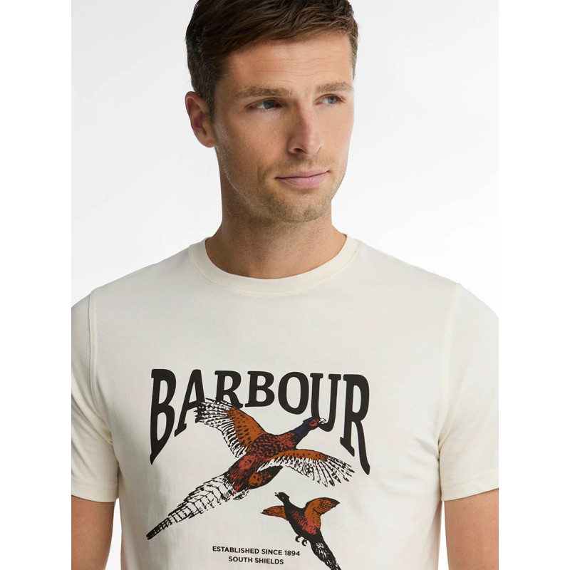 T-shirt Pheasant Graphic FW26 Barbour - Whisper White