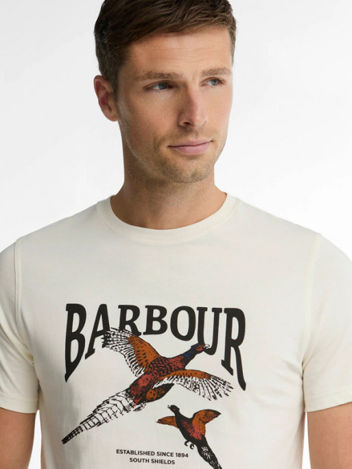 T-shirt Pheasant Graphic FW26 Barbour - Whisper White