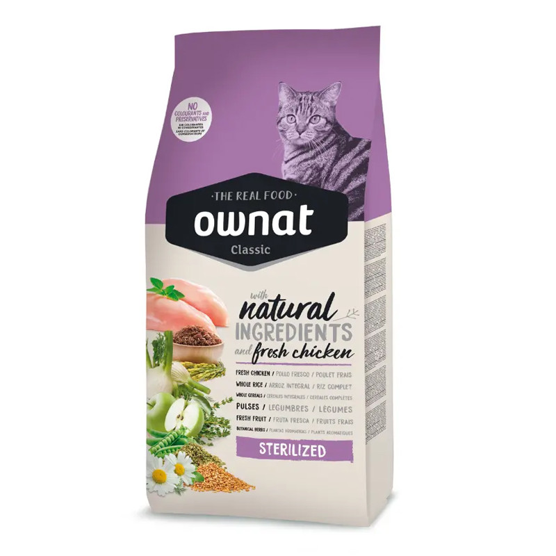 Croquettes chat Classic Sterilized Ownat 15kg