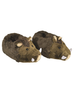 Chaussons peluche sanglier 