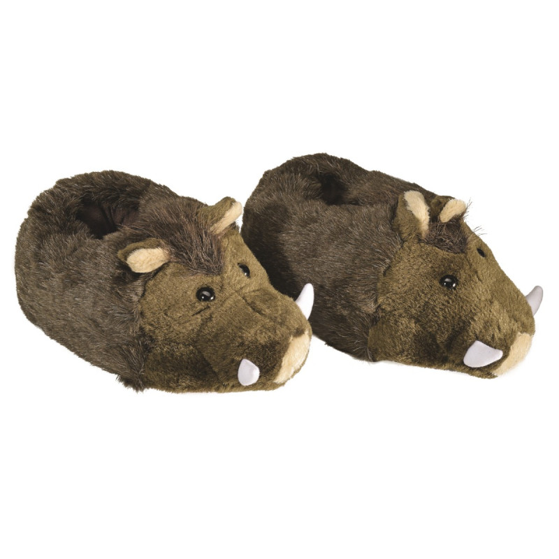 Chaussons peluches Sanglier Nature de Brenne