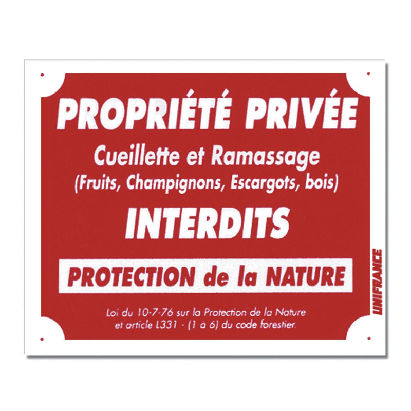 Panneau Propriété Privée FR-NL - Vert - Contact Forestier