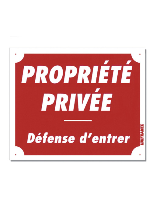 Panneau PROPRIÉTÉ PRIVÉE - DÉFENSE D'ENTRER