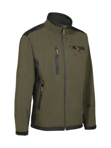 Blouson Softshell kaki marron Pro hunt