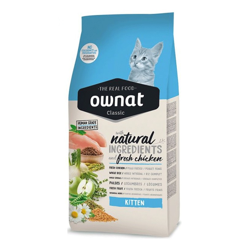 Croquettes pour chat Classic Kitten Ownat 4kg