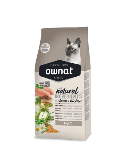 Croquettes pour chat Classic Light Ownat 4kg