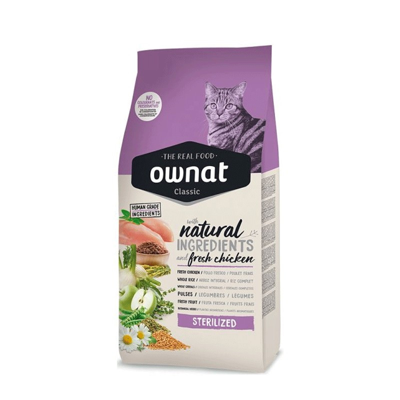 Croquettes pour chat Classic Sterilized Ownat 4kg