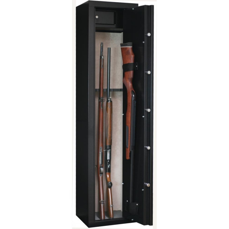 Armoire forte Sentinel 6 armes avec lunette + 1 dans la porte - Coffre intérieur