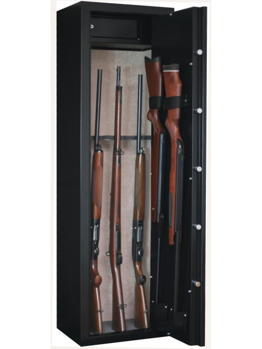 Armoire forte Sentinel 8 armes avec lunette + 2 dans la porte - Coffre intérieur