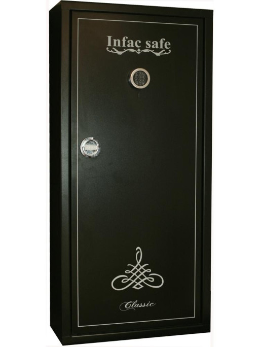 Armoire Forte Classic 11 armes avec lunette + 3 dans la porte - Coffre intérieur - Étagères Amovibles