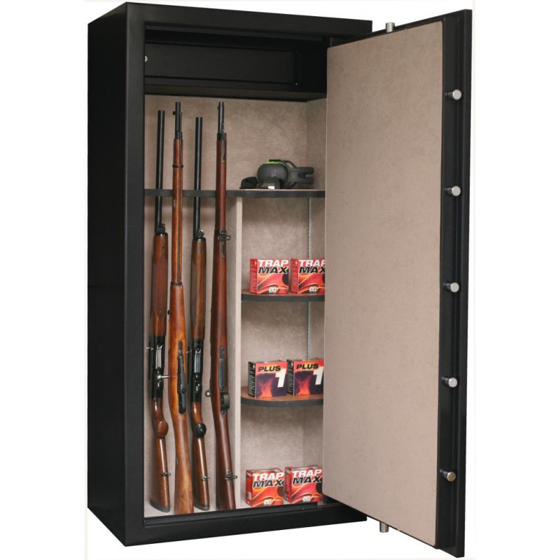 Armoires Fortes Executive 23 armes avec lunette - Coffre intérieur - Étagères Amovibles