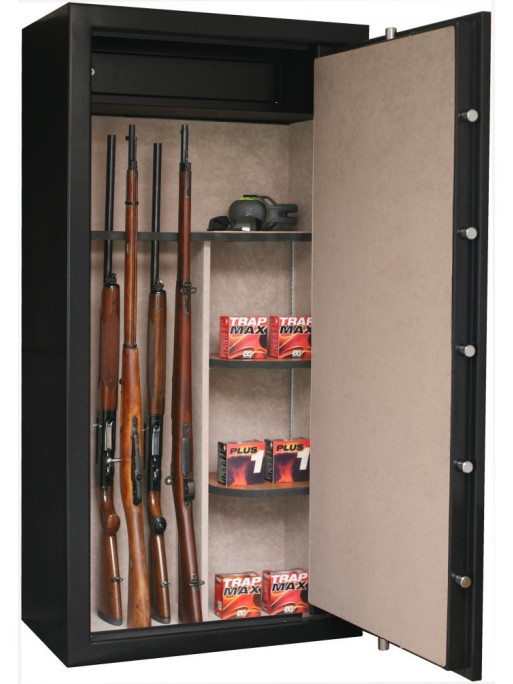 Armoires Fortes Executive 23 armes avec lunette - Coffre intérieur - Étagères Amovibles
