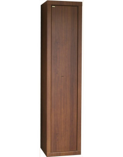 Armoire Forte Couleur Bois 6 armes avec lunettes + 1 dans la porte- Coffre intérieur