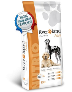 Croquettes chien Everland Nutrio Adultes Medium et Large 15Kgs