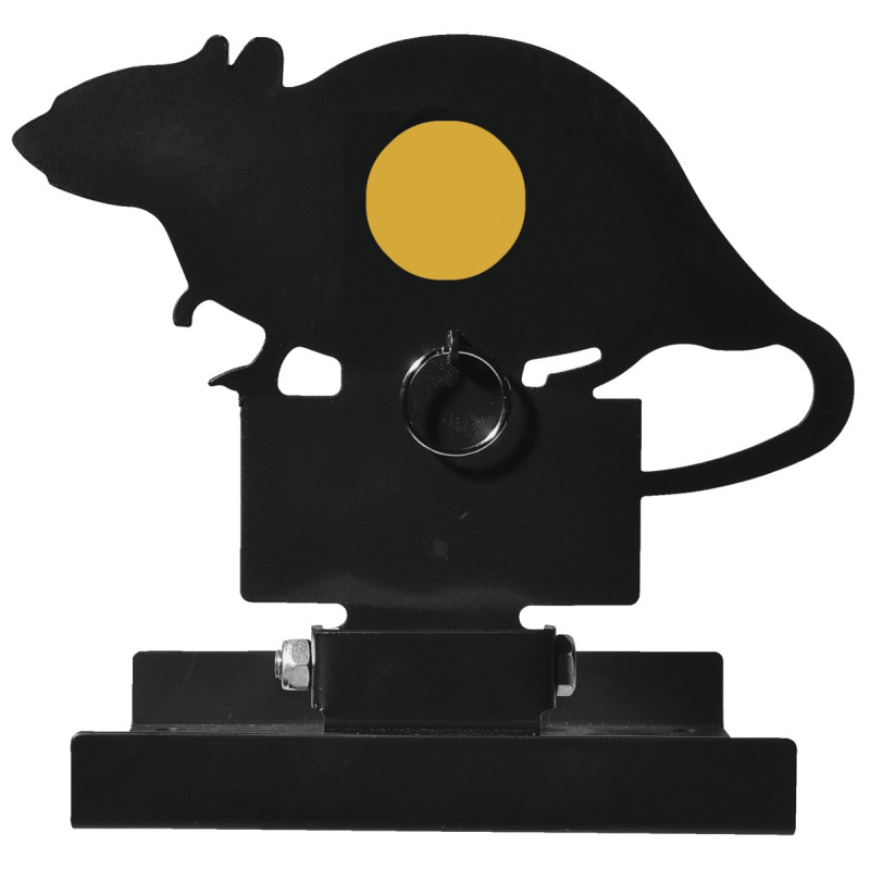Cible métallique basculante en forme de rat