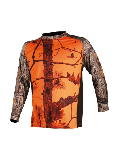 T-shirt Somlys manches longues - camouflage orange 034