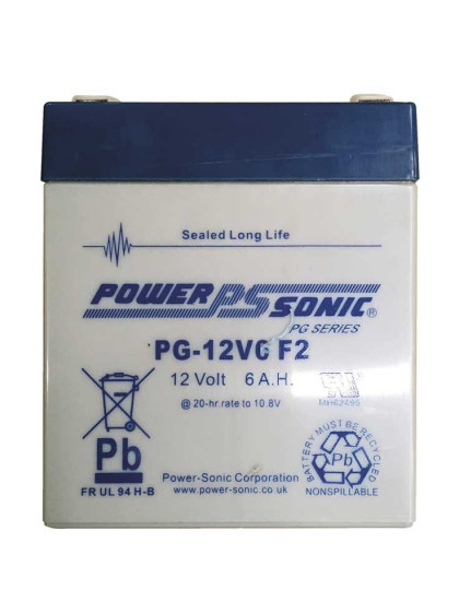 Accu 12V rechargeable Power Sonic PG-12V6 F2