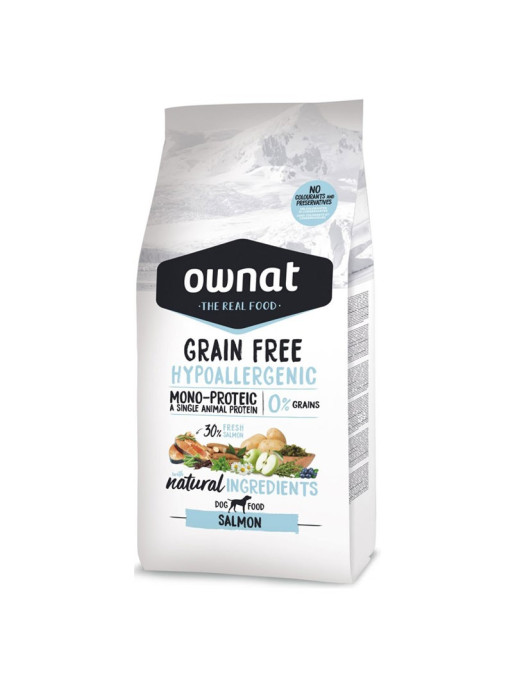 Croquettes pour chien Grain Free Hypoallergenic Salmon Ownat 14 kg Croquettes pour chien Grain Free Hypoallergenic Salmon Ownat 14 kg