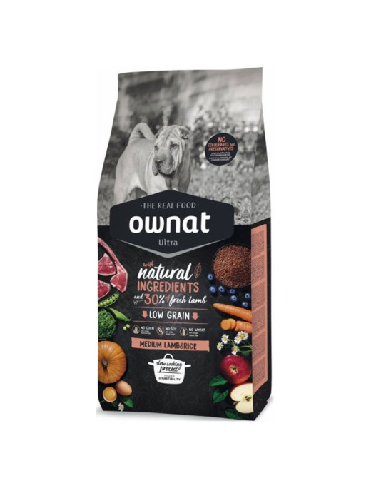 Croquettes Ultra Medium Lamb&Rice Ownat 14kg