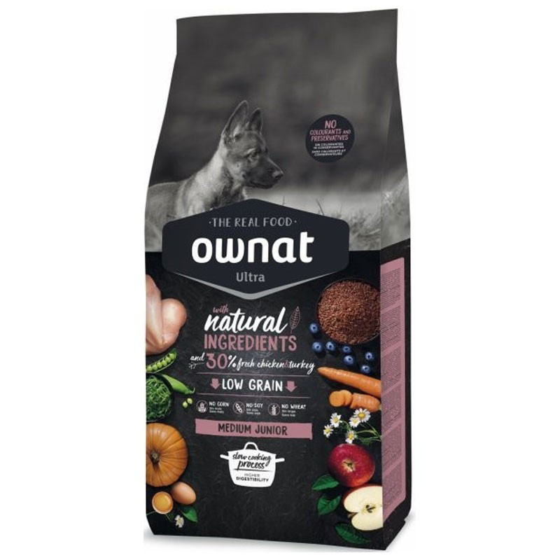 Croquette Ultra Medium Junior Ownat 14kg