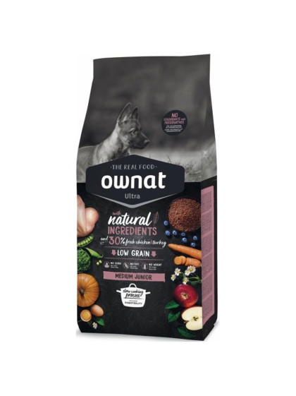 Croquette Ultra Medium Junior Ownat 14kg