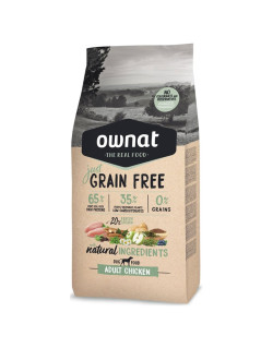 Croquettes pour chien Just Grain Free Adult Chicken Ownat 14 kg