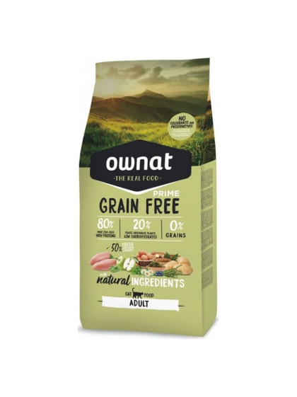 Croquettes chat Grain Free Prime Adult Ownat 3kg