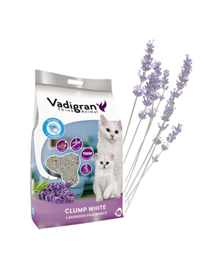 Litière chat à la lavande Cat Litter white Coarse Vadigran 10Kg