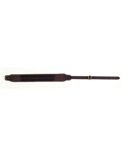 Cartouchière carabine grande chasse cuir vieilli