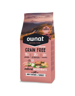 Croquettes Grain Free Prime Mini Chicken & Turkey Ownat 3Kg