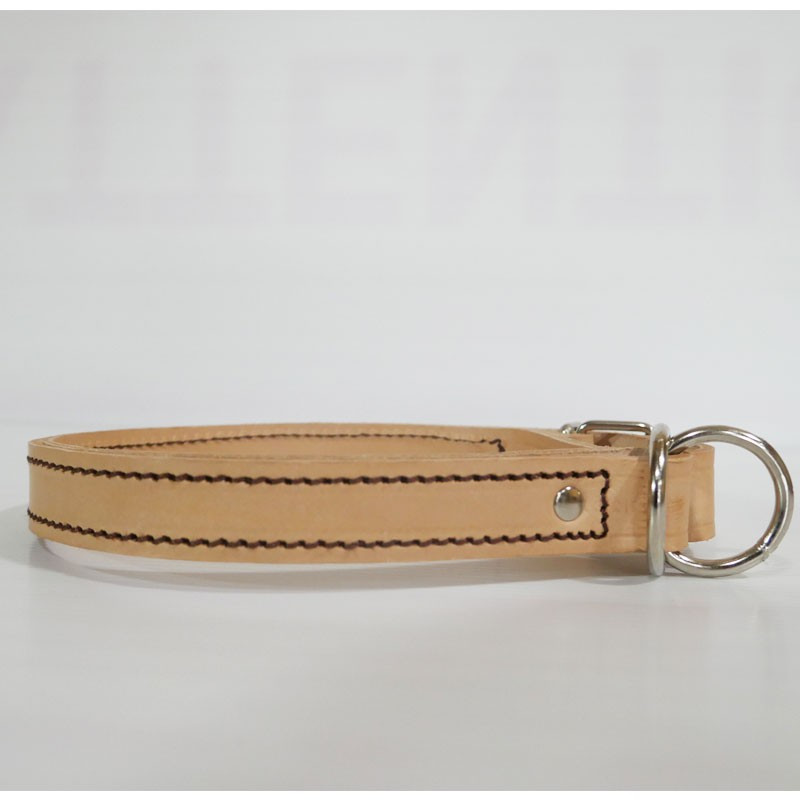 Collier de dressage peau de vachette naturelle