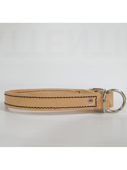 Collier de dressage peau de vachette naturelle