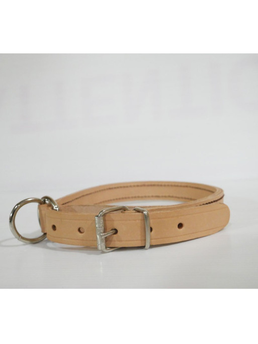 Collier de dressage peau de vachette naturelle