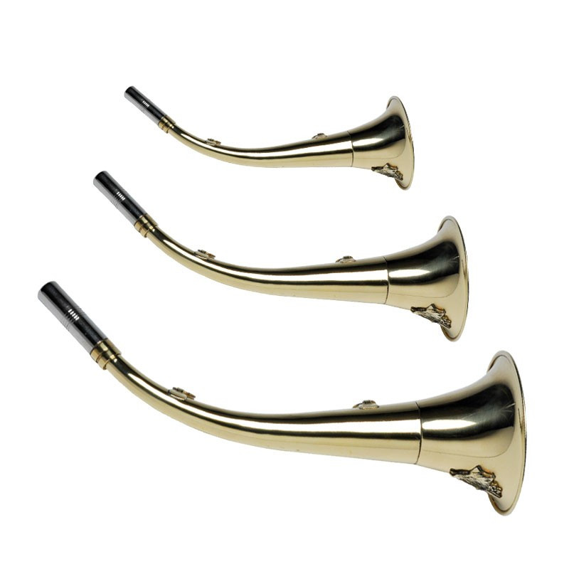 Corne de chasse laiton motif Sanglier Januel