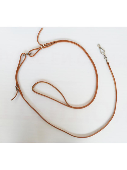 Laisse dressage fine cuir naturel Januel