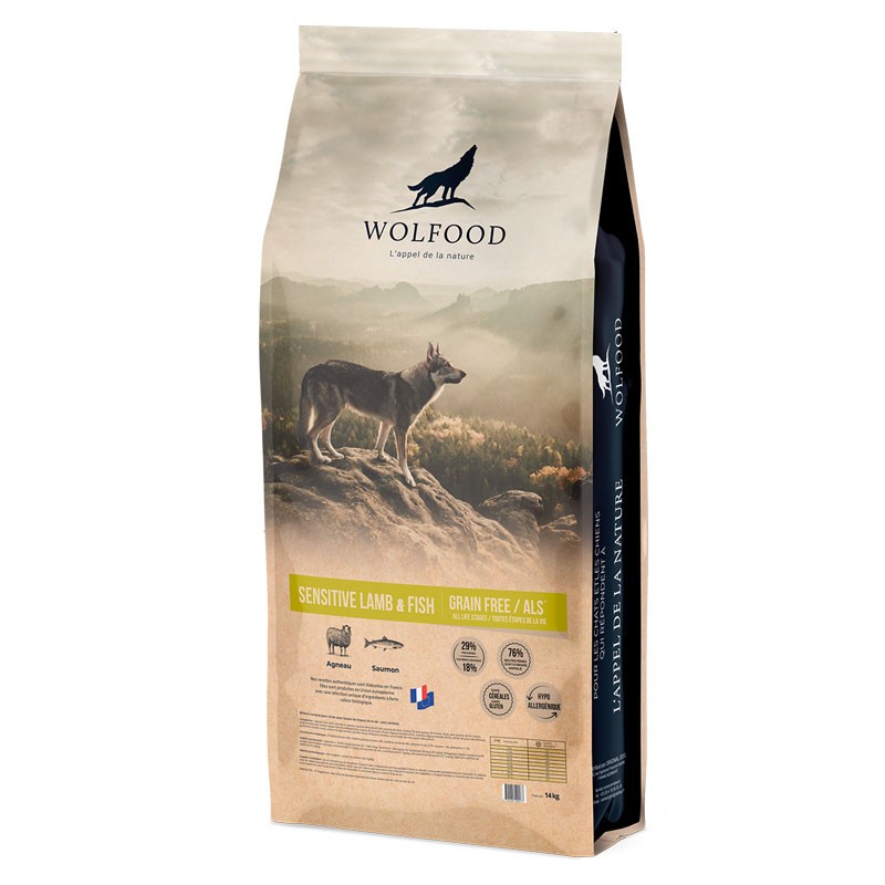 Croquettes Sensitive Lamb Fish Wolfood 14kg Croquettes Sensitive Lamb Fish Wolfood 14kg