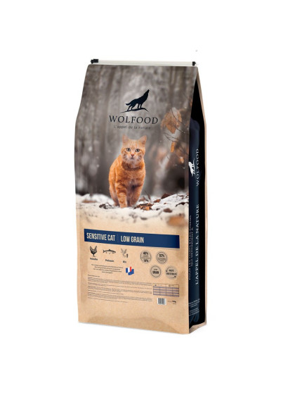 Croquettes Sensitive Cat Low Grain Wolfood 10kg